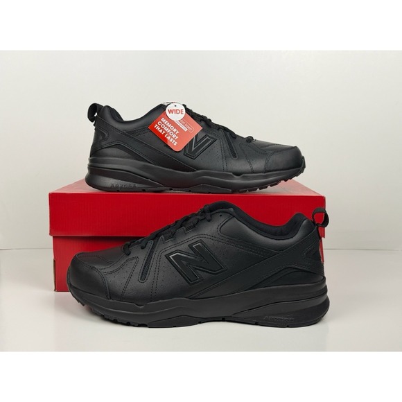 New Balance 608 V5 Slip Resistant Men's Size 10 4E Wide Black/Black MX608AB5